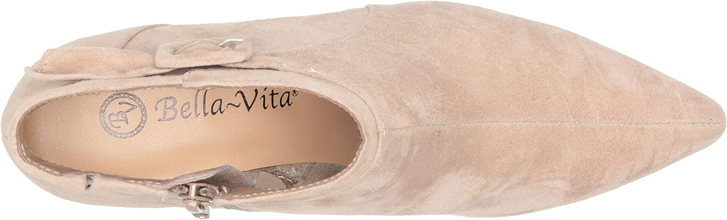 Bella Vita Women's Bindi Dress Fashion Booties Color Almond Kid Suede Leather Size 8M