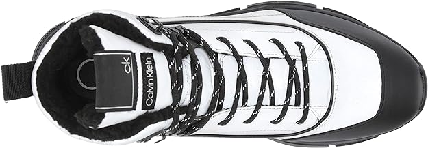 Calvin Klein Men's Cillian Smooth Calf Boot Color Silver/Black Size 10M