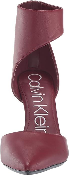 Calvin Klein Women's Rajon Nappa Leather Pump Color Barn Red Size 5M