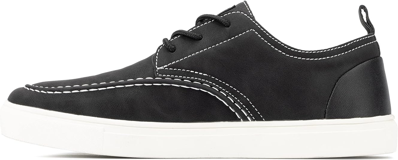 Reserved Footwear Men's Kono Boat Shoe Color Black Size 12M