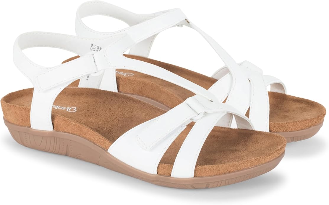 Baretraps Women's Jaxen Outer Side Closure Sandal White Size 9.5