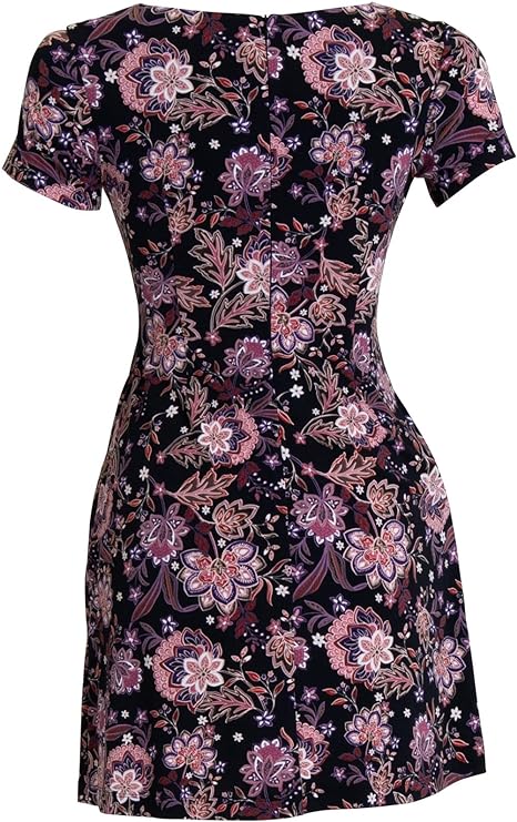 Connected Plus Size Printed Fit & Flare Dress Color Black Size 18W