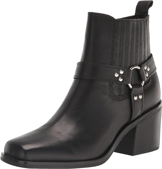 Steve Madden Women's Wells Snip-Toe Chelsea Ankle Boots  Color Black Leather Size 8.5M