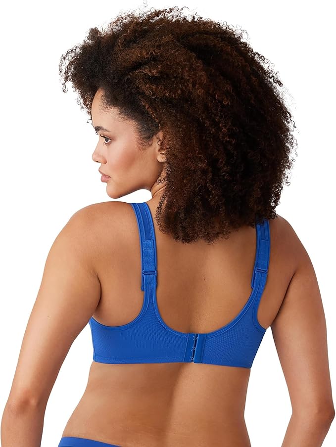 Wacoal Simone Unlined Full Coverage Underwire Sports Bra Beaucoup Blue Size 38G