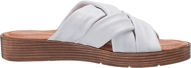 Bella Vita Women's Tor-Italy Wedge Sandal Color White Leather Size 7M
