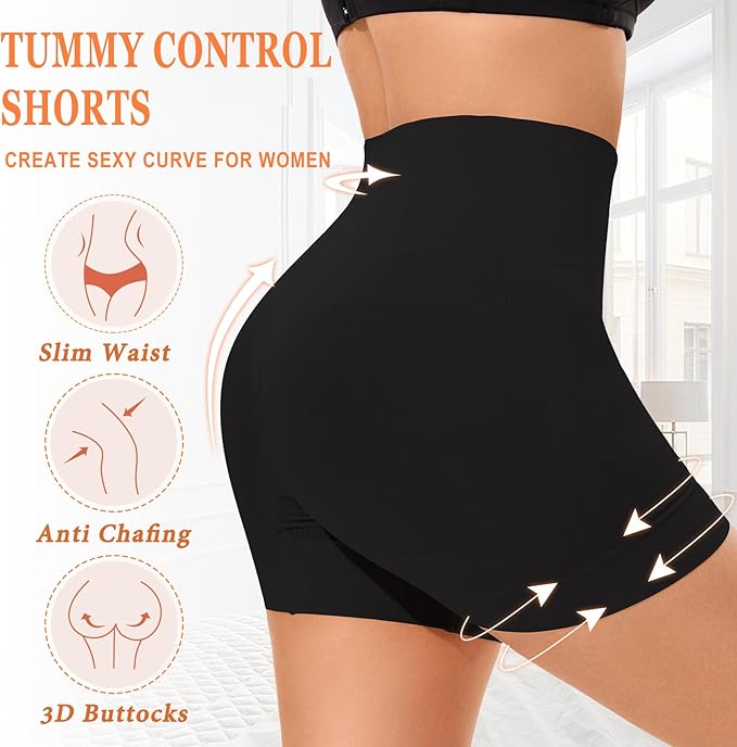 Shapermint Essentials Women's Tummy Control Underwear Boyshorts Panties Black Size 3XL
