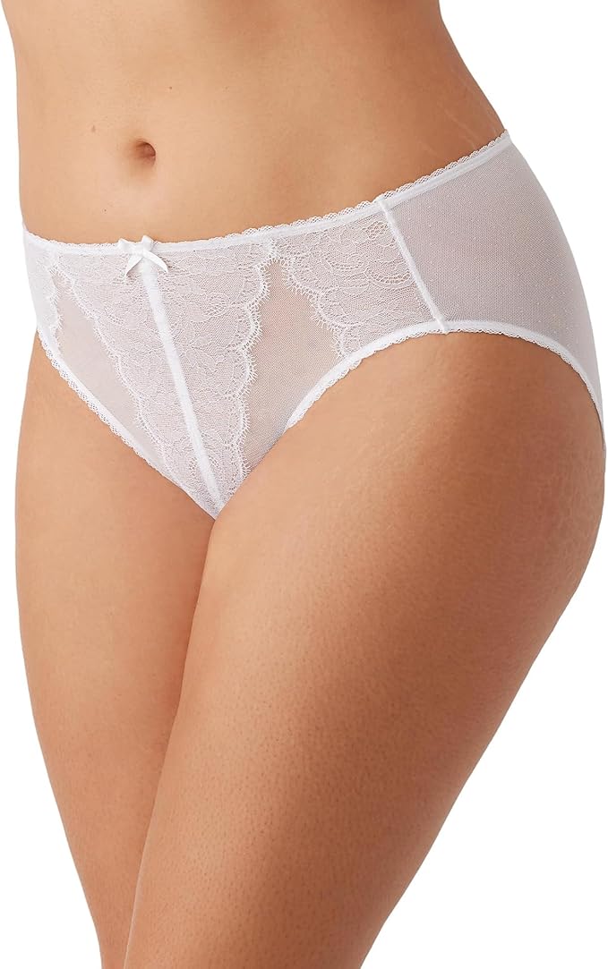 Wacoal Retro Chic High Cut Brief Panty White Size L