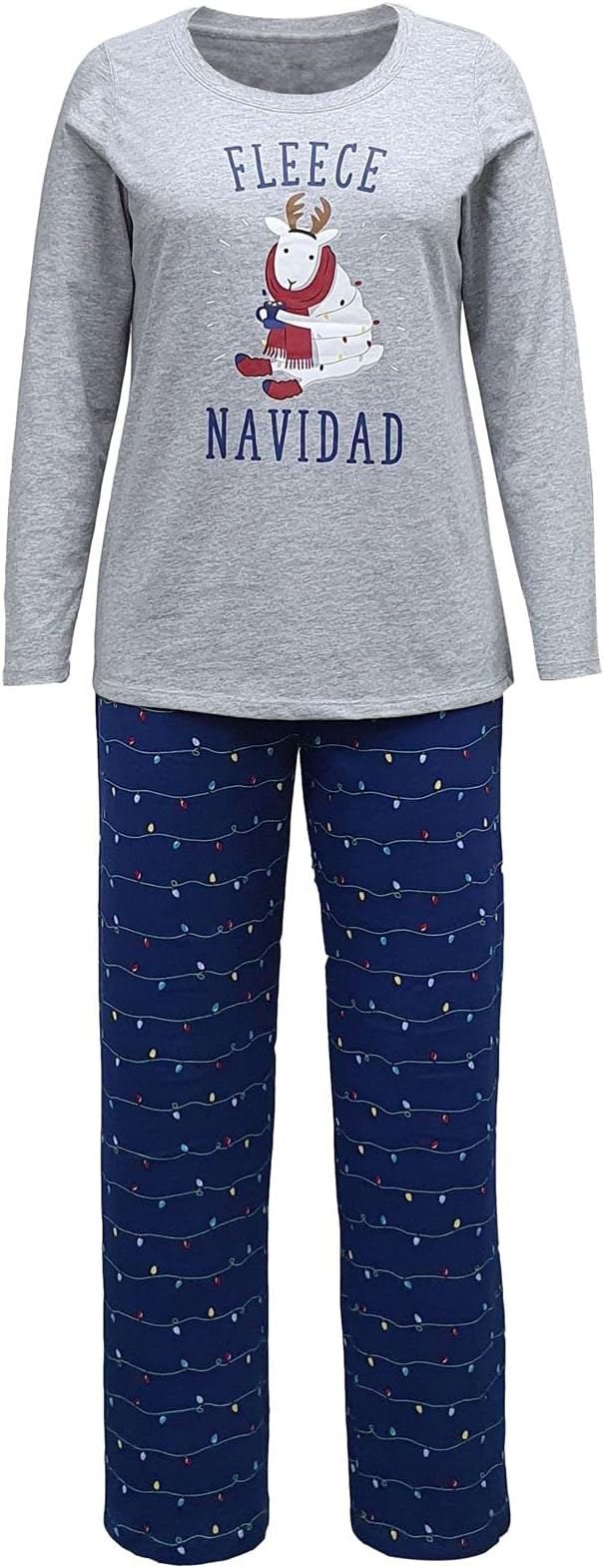 Family Pajamas Women's Holiday Lights Pajama Set Color Holiday Lights Size M