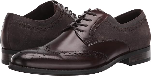 Kenneth Cole Men's Brock Wing Tip Lace Up Oxford Shoes Color Brown Size 7M