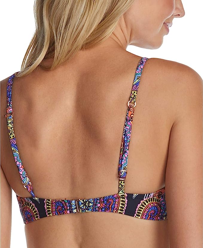 Raisins Juniors' Baja Surf Paisley Moonshadow Underwire Bikini Top Color Black Multi Size M