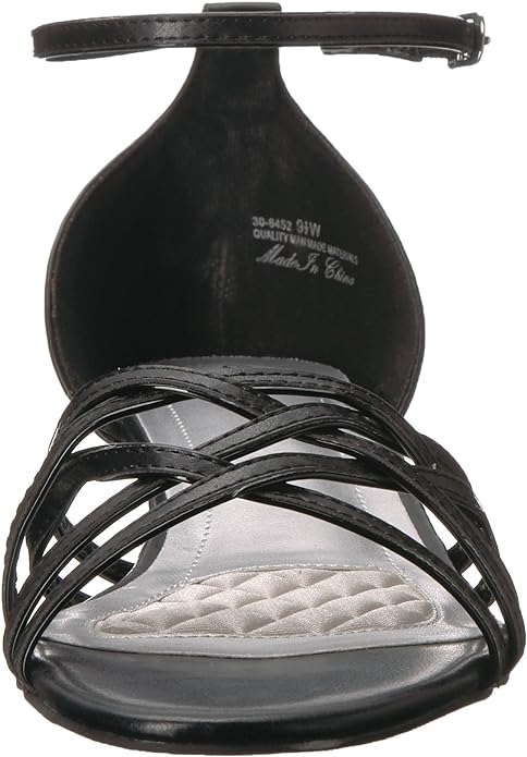Easy Street Women's Tarrah Crossover Wedge Sandals Color Black Size 7W