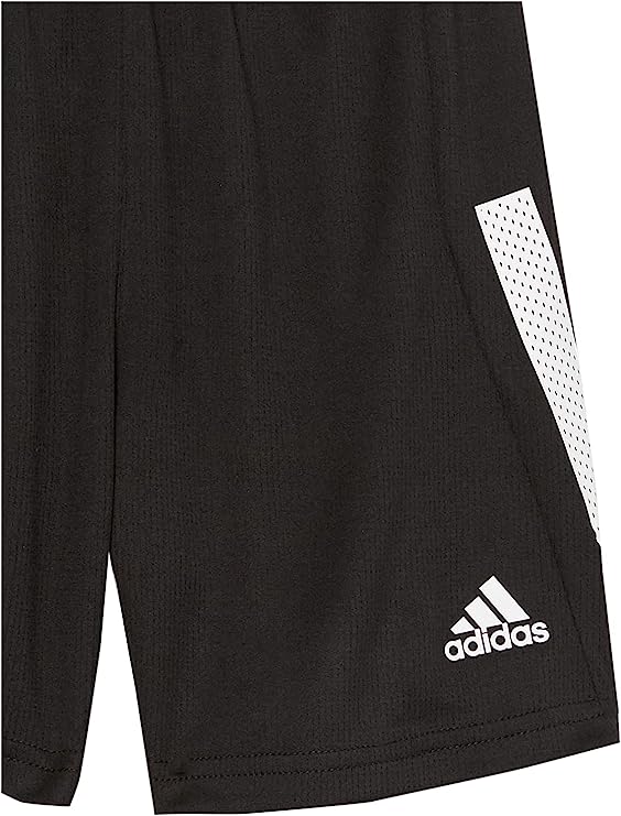 adidas Boys' Elastic Waistband Bold 3s Short Color Black Size S (8)