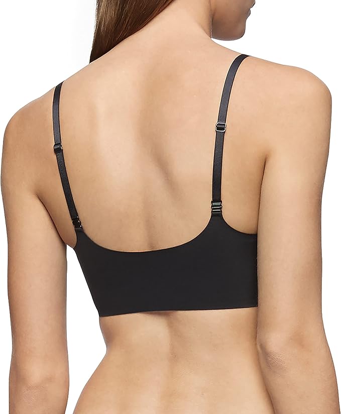 Calvin Klein Invisibles Comfort Lined Seamless Wireless Bralette Bra Black Size M
