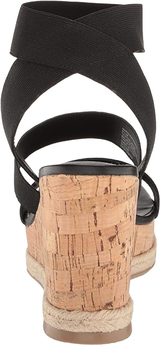 Madden Girl Maranda Stretch Ankle-Strap Wedge Sandals Color Black Size 9.5M