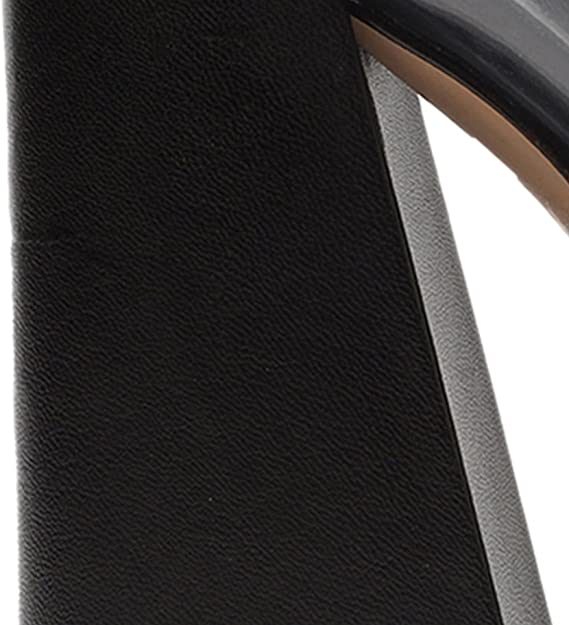 SCHUTZ Victorie High Block Sandals Color Black/Clear Size 5.5B