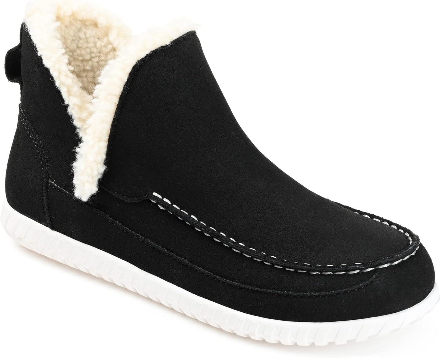 Journee Collection Women's Capreece Slip On Moccasin Slippers Color Black Size 7M