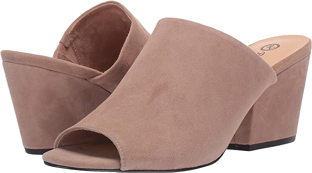 Bella Vita Women's Kathy Mule Sandal Color Almond Kidsuede Leather Size 7W