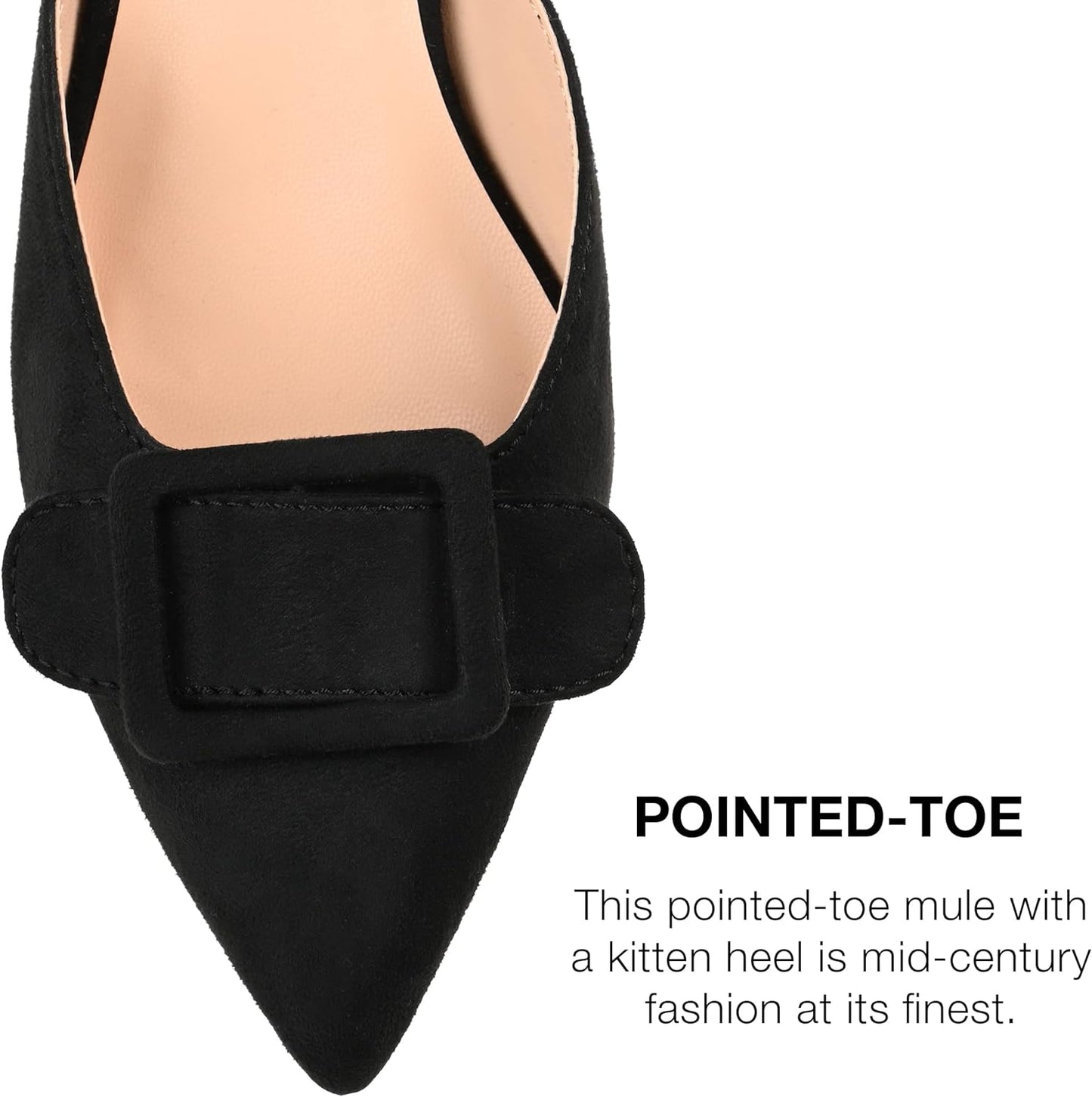 Journee Collection Women's Via Pointed Toe Pumps Color Black Size 11M