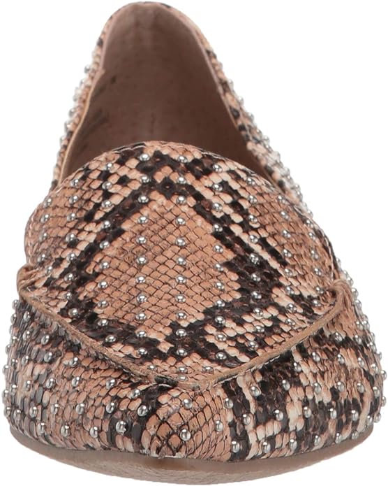Steve Madden Women's Feather Loafer Flat Color Tan Snake Size 8.5M