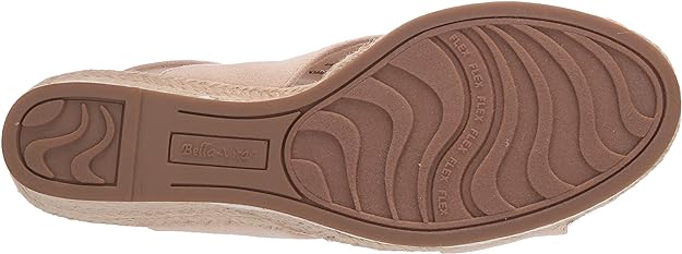 Bella Vita Women's Espadrille Wedge Sandal Color Cream Suede Size 9M