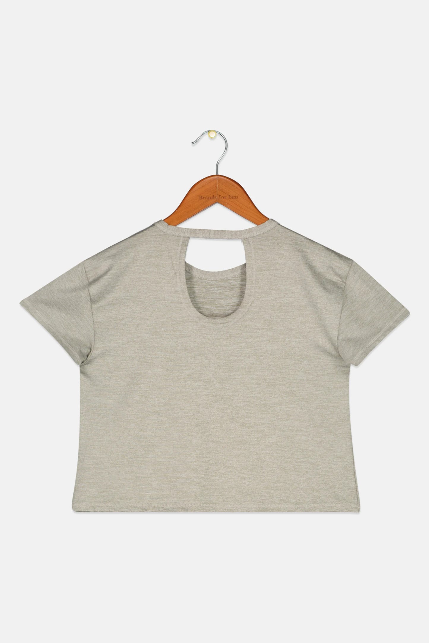 ID Ideology Girls Stripe-Print Open-Back Top Color Heather Gray Size L(14)