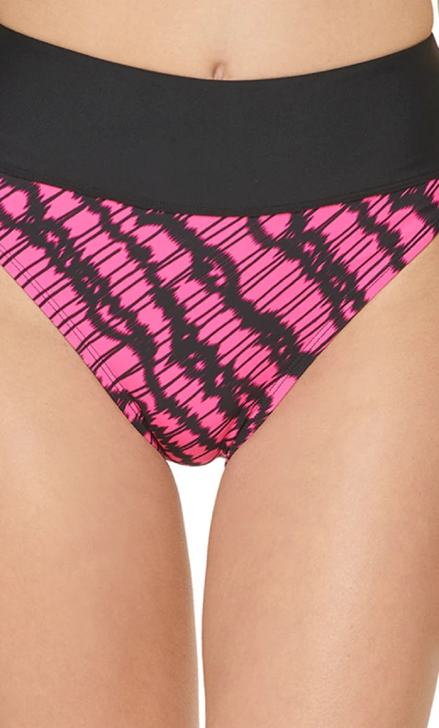 DKNY High-Waist Bikini Bottoms Color Neon Pink Size M