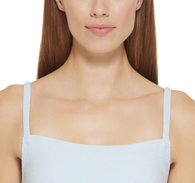 DKNY Textured Bralette Bikini Top Color Light Blue Size S