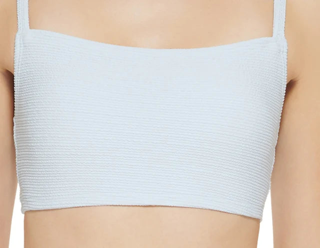 DKNY Textured Bralette Bikini Top Color Light Blue Size S