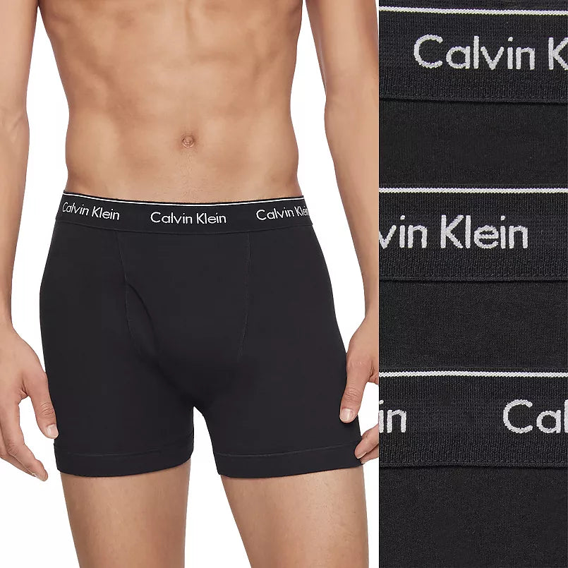 Calvin Klein Men's 100% Cotton Boxer Brief 2-Pack Multicolor Size L