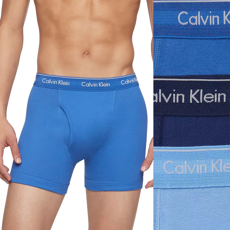 Calvin Klein Men's 100% Cotton Boxer Brief 2-Pack Multicolor Size L