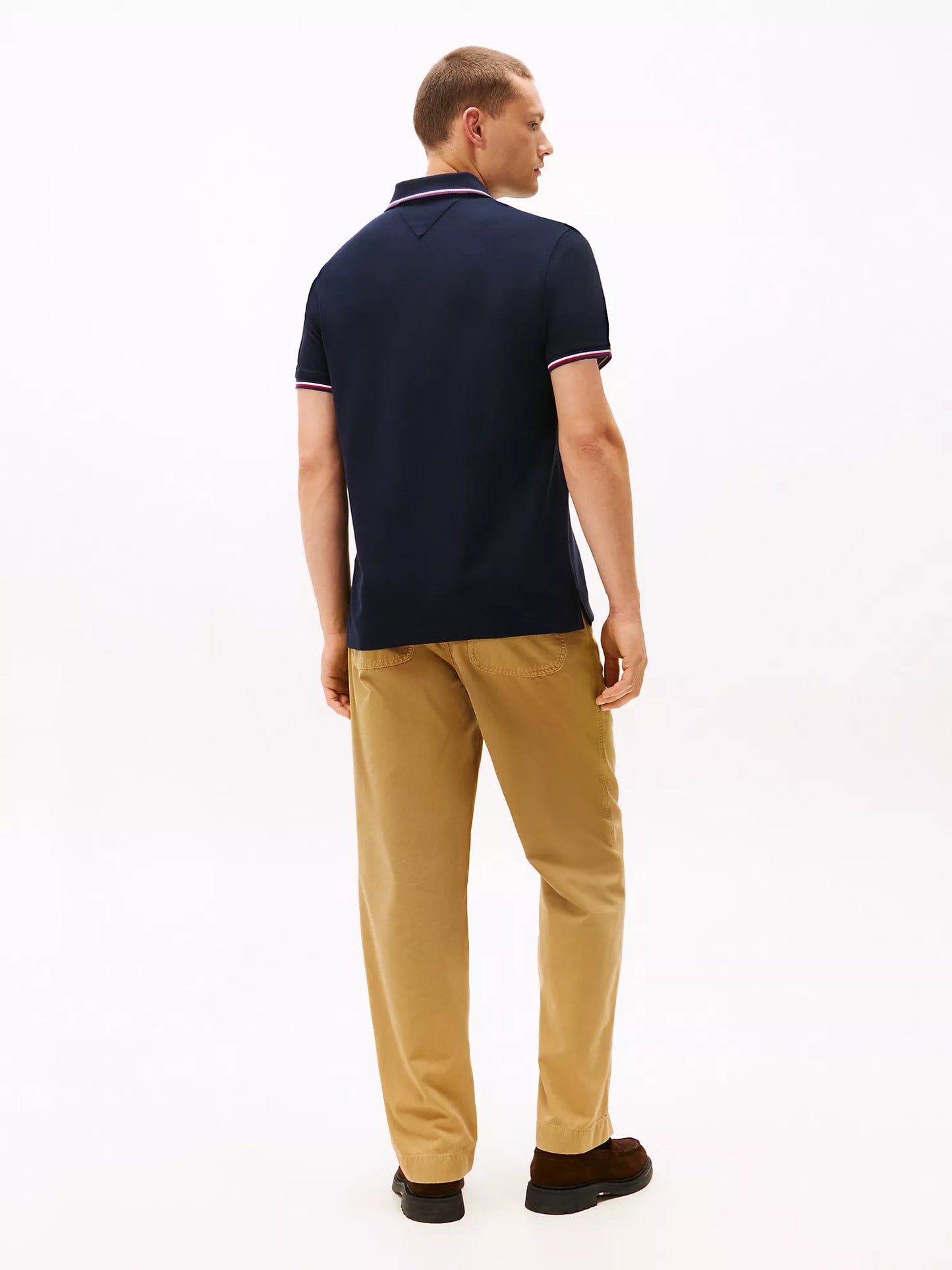 Tommy Hilfiger Men's 1985 Slim-Fit Tommy Wicking Polo Desert Sky Size M