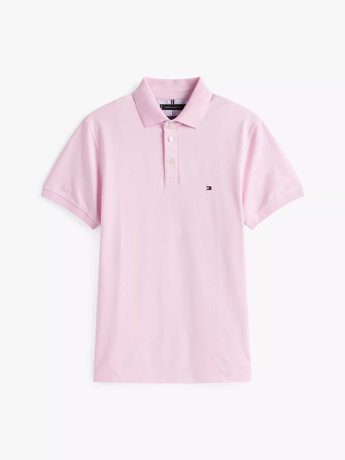 Tommy Hilfiger Men's 1985 Slim Fit Short Sleeve Polo Shirt Pink Shade Heather Size L
