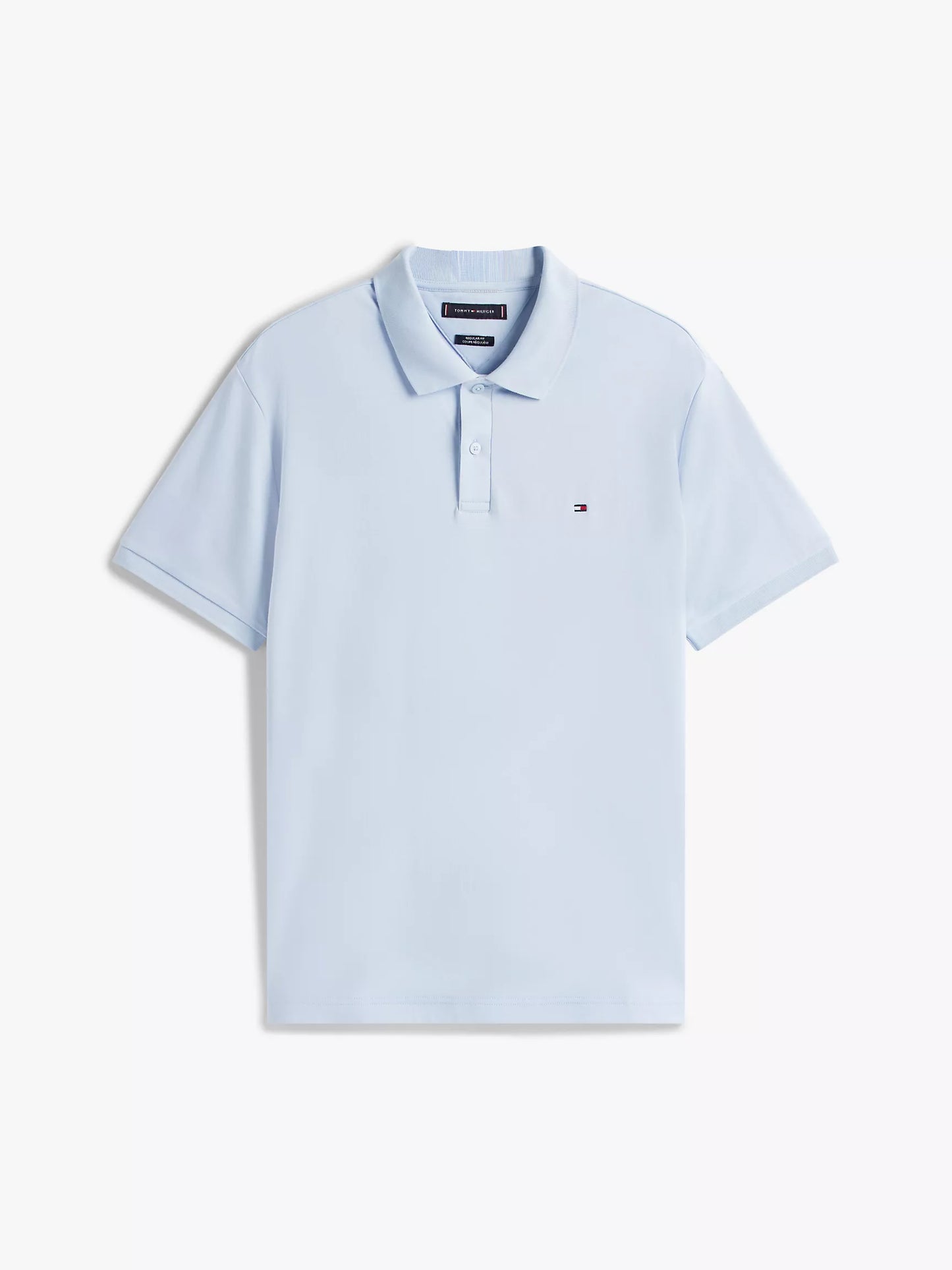 Tommy Hilfiger Men's Regular-Fit Stripe Cotton Polo Shirt Breezy Blue Size 2XL