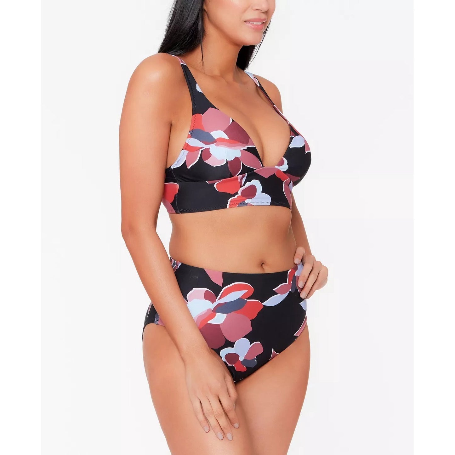 Bar III High-Rise Bikini Bottoms Color Floral Multi Size L