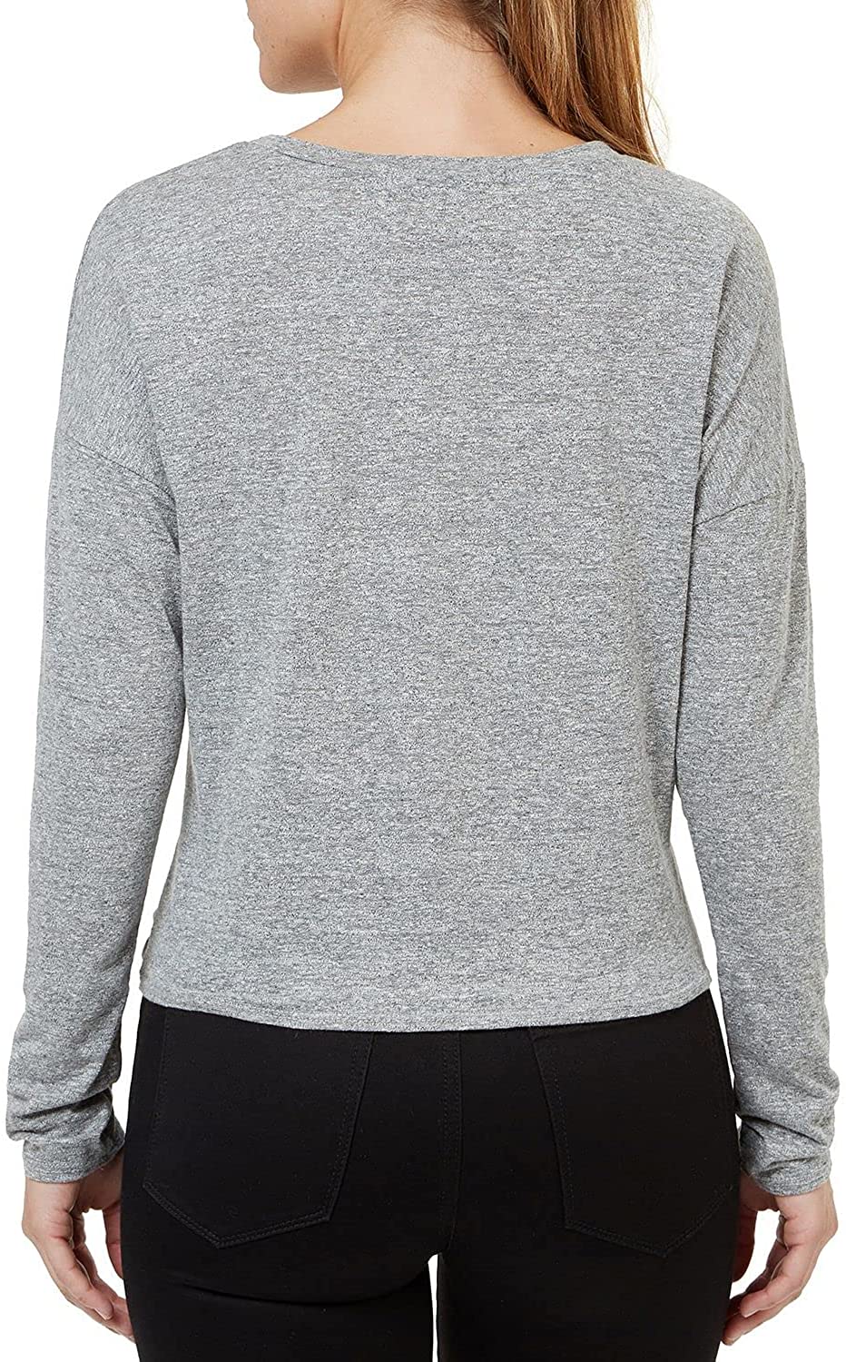 Numero Women's Twist-Front Top Color Gray Mix Size XS