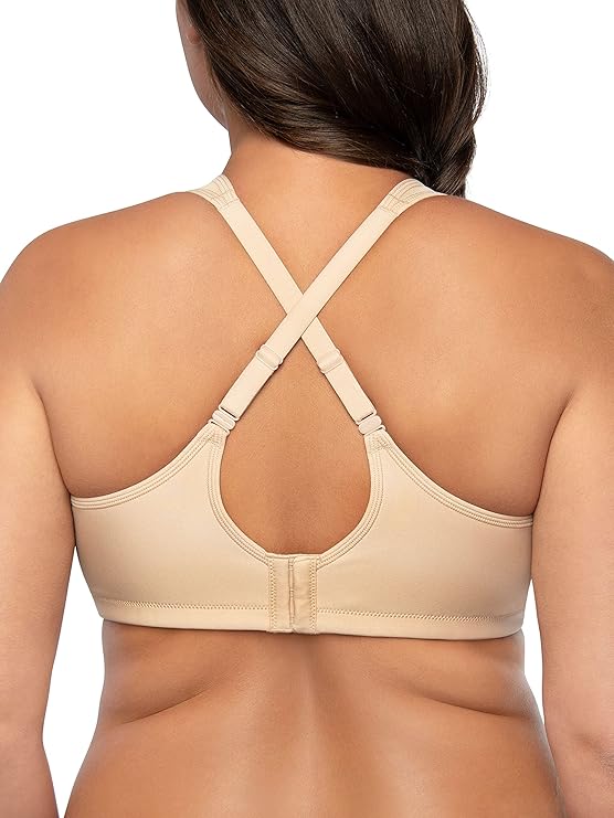 Vanity Fair Full-Figure Wireless Sports Bra Color Damask Neutral Nude Size 40D