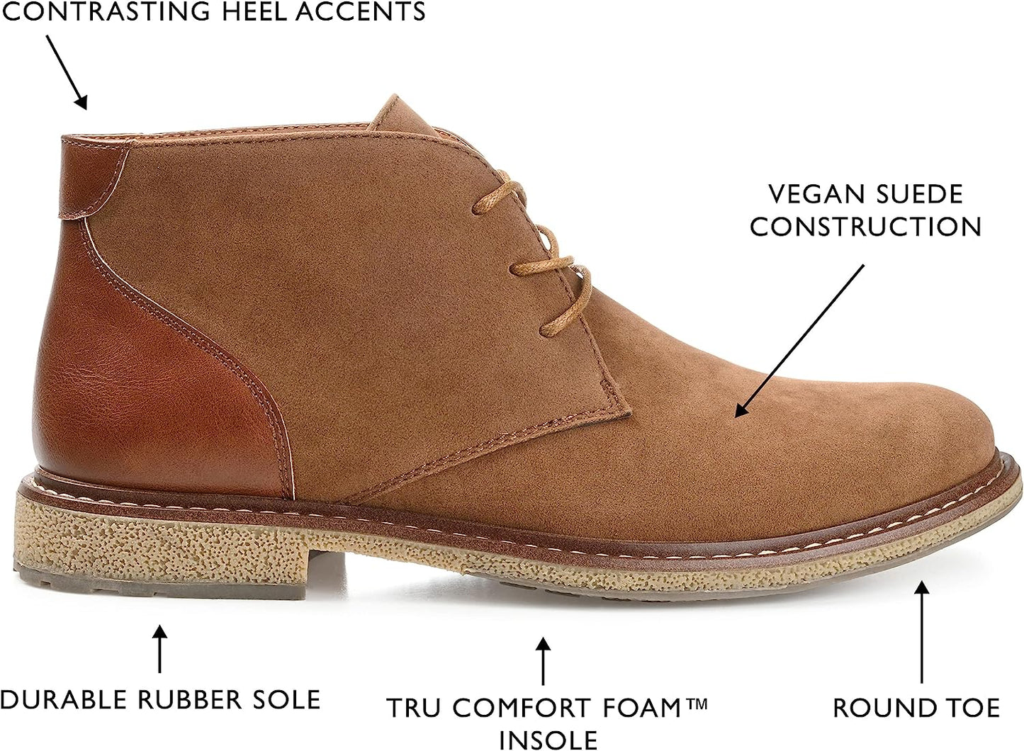 Vance Co. Men's Orson Chukka Boot Color Tan Size 10.5M