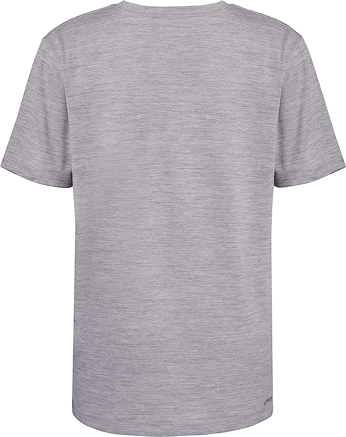 adidas Boys' Moisture-Wicking Athletic T-Shirt Color Medium Gray Heather Size 7