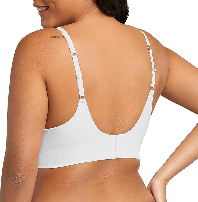 Maidenform M Seamless Lift Bralette Wireless Convertible Bralette White Size XL