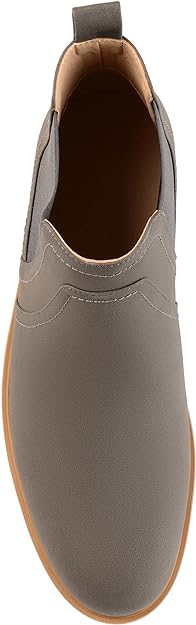 Vance Co. Men's Durant Chelsea Boot Color Gray Faux Leather Size 10M