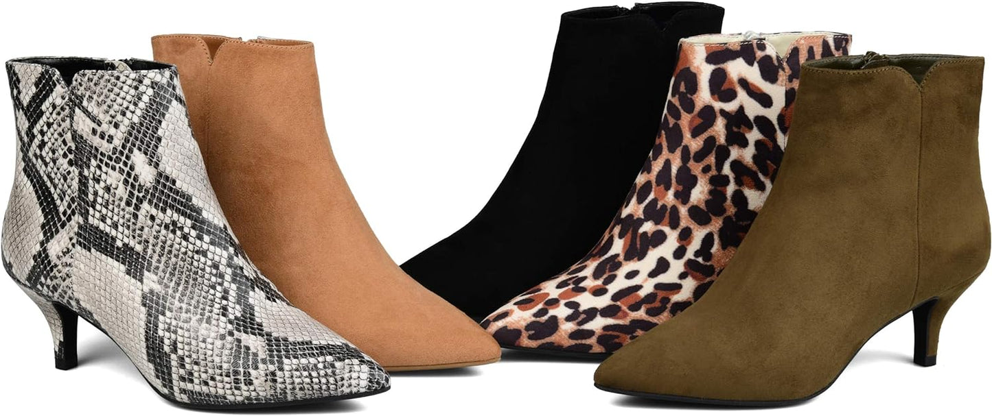 Journee Collection Women's Isobel Pointed Toe Booties Color Black Size 6.5M