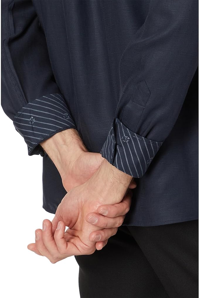 Ted Baker Men's Regular-Fit Cotton Lyocell Shirt Navy Size 3/M