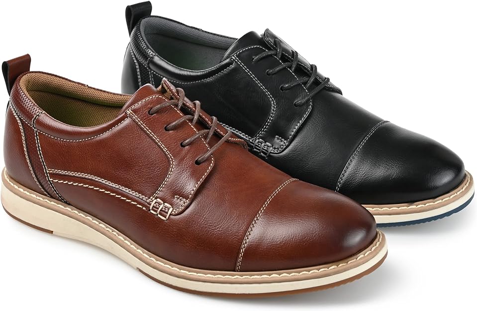 Vance Co. Men's Jedd Tru Comfort Foam Dress Shoe Color Brown Size 11M