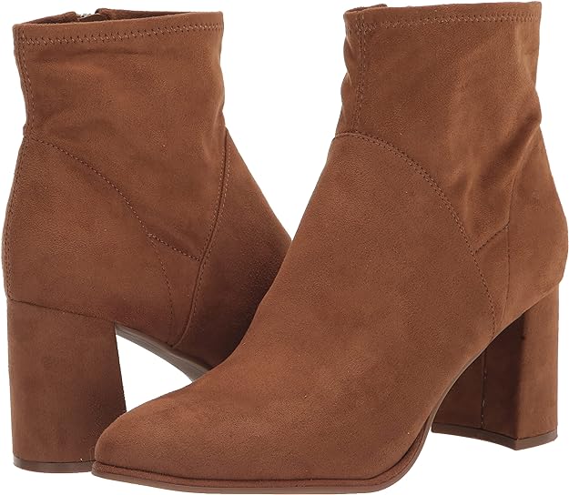 Marc Fisher Women's Dyvine Pointed Ankle Boots Tan Fabric Size 8