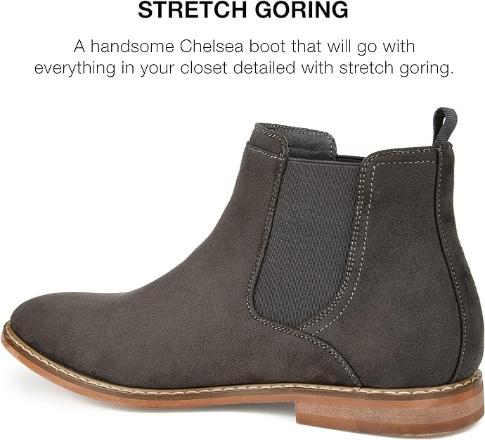 Vance Co. Men's Marshall Chelsea Boot Color Gray Size 10.5M