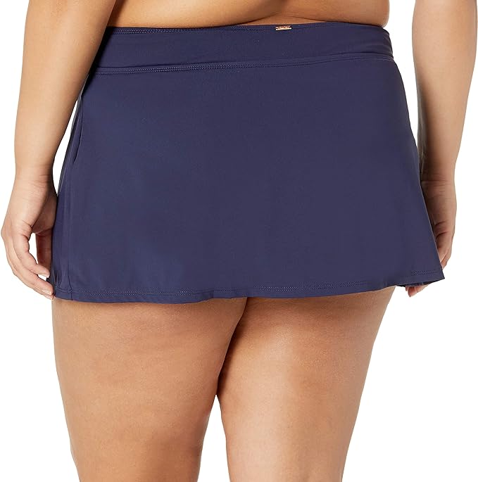 Anne Cole Plus Size Solid Classic Swim Skirt Color Navy Size 24W