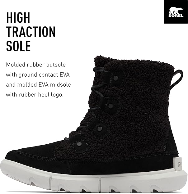 Sorel Women's Explorer Next Joan Cozy Boots Black, Moonstone Size 7