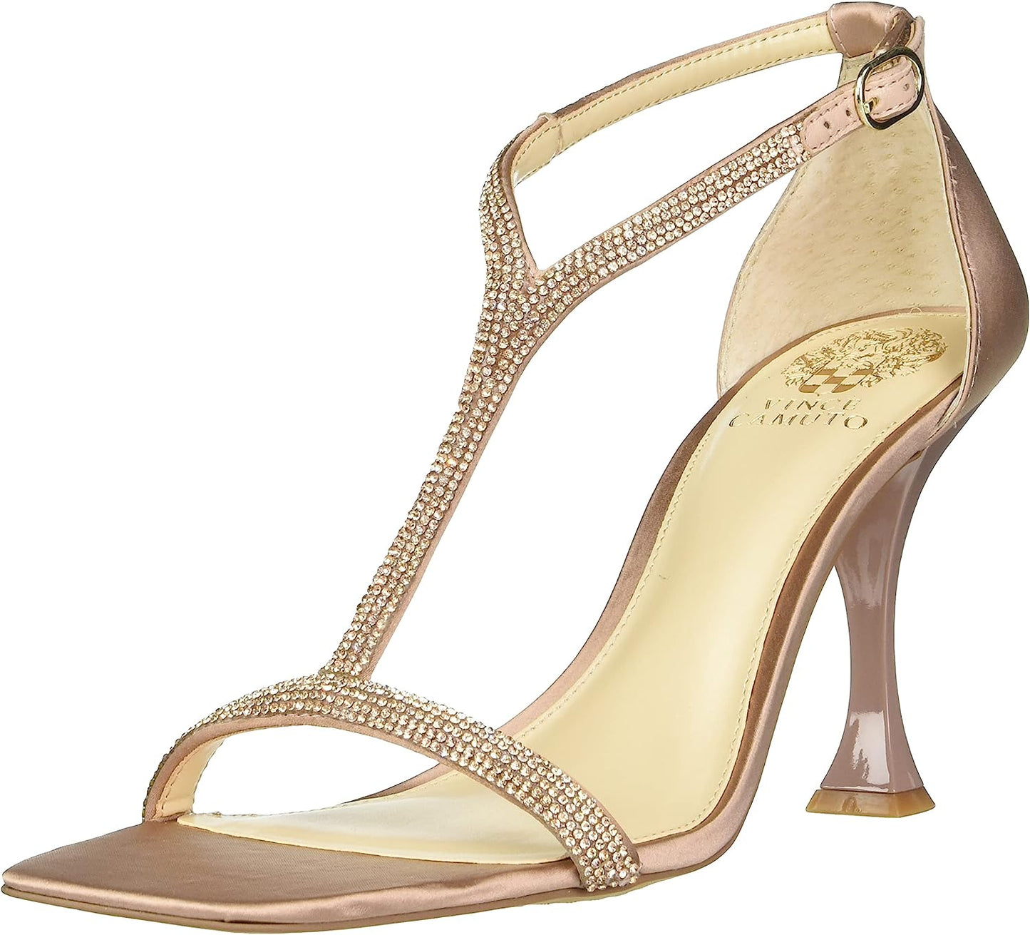 Vince Camuto Sorthand Heeled Dress Sandal Color Rose Gold Satin Size 10M