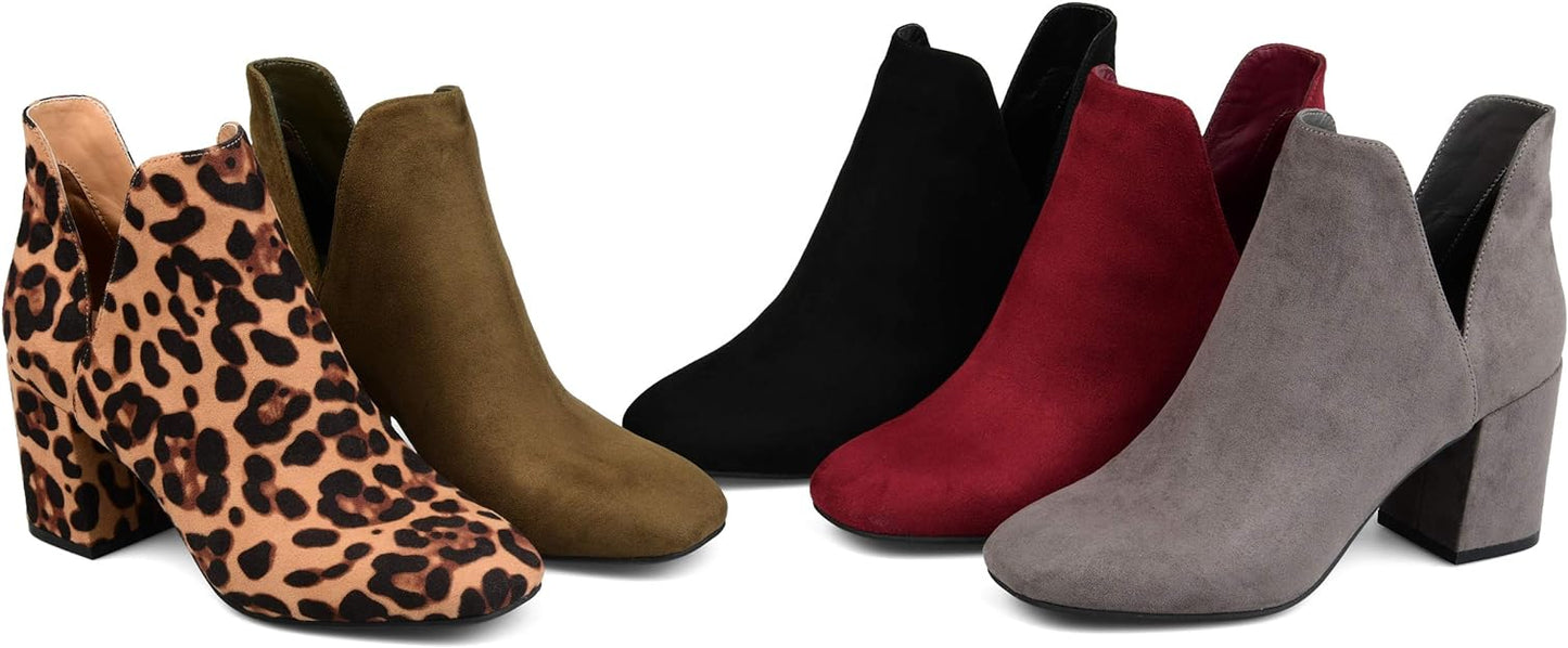 Journee Collection Women's Gwenn Round Toe Booties Color Olive Size 5.5M