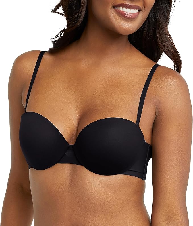 Maidenform DreamWire Strapless 6-Way Convertible Bra Black Size 38C